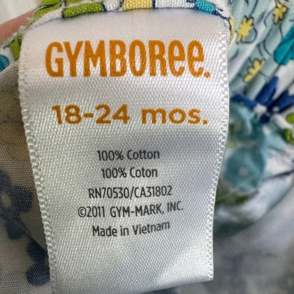 NWOT Gymboree 18-24M Girls Blue and Green Floral Formal Shorts with Pockets